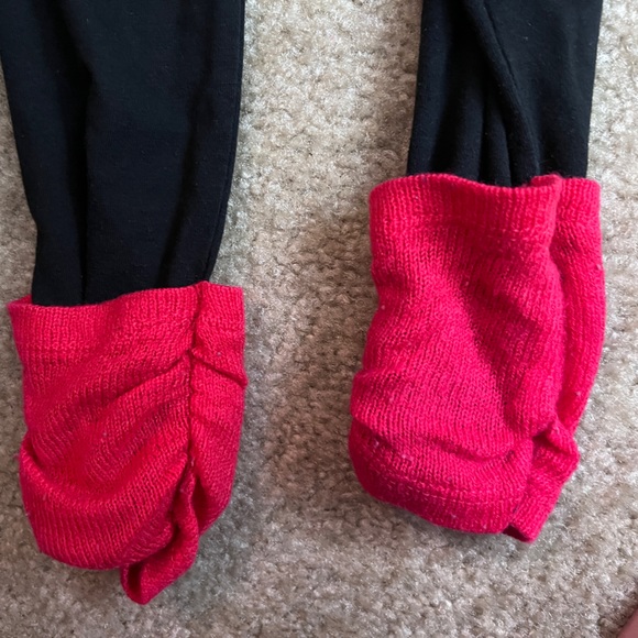 LITTLE LASS : Girls Red Sweater Dress - Picture 9 of 9